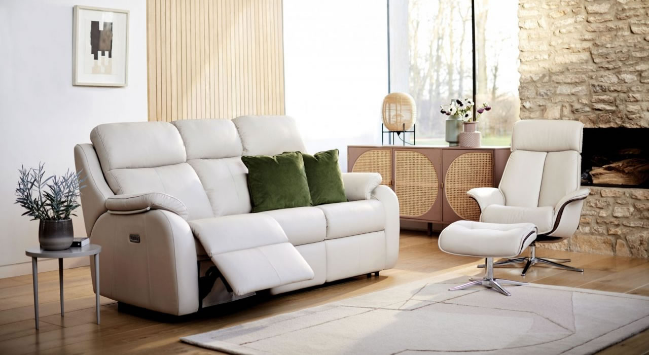 G Plan Kingsbury leather sofa